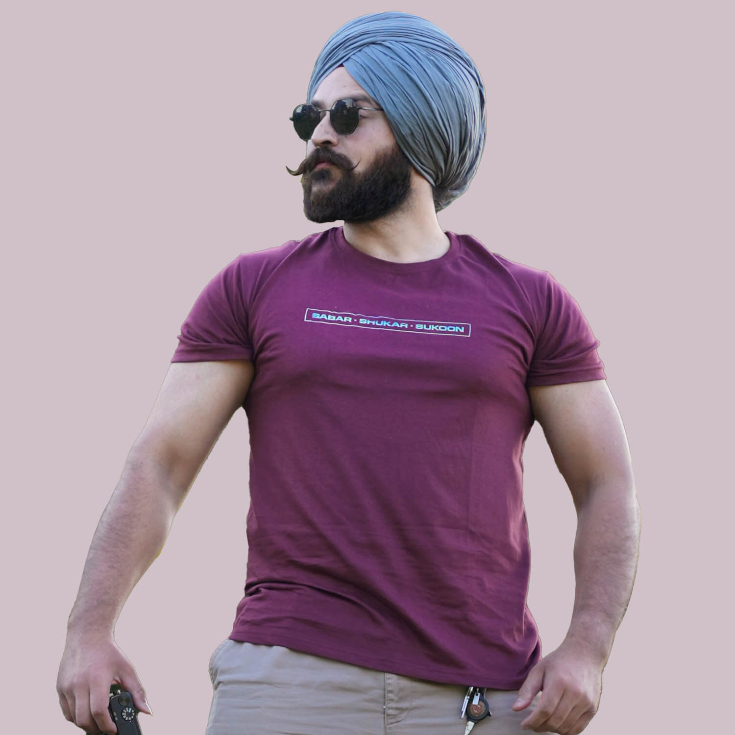 Sabar Shukar Sukoon Reflective Mirror Print